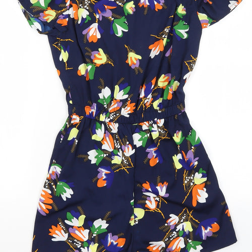 Atmosphere Womens Blue Floral  Romper One-Piece Size 4