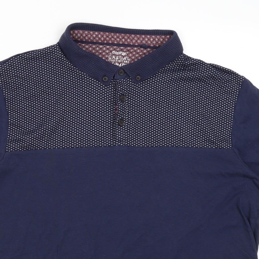 George Mens Blue    Polo Size XL