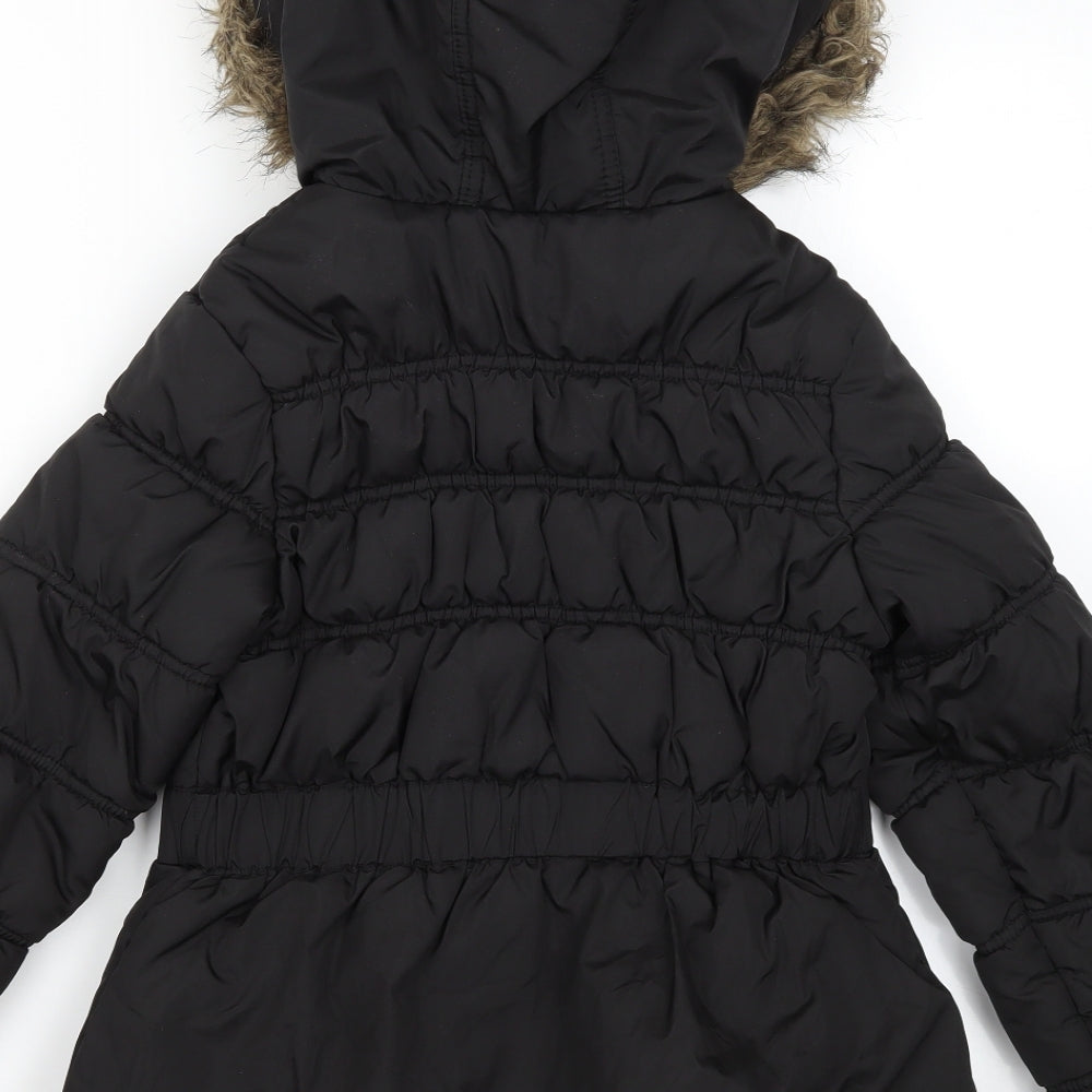 Tammy Girls Black   Parka Coat Size 9-10 Years