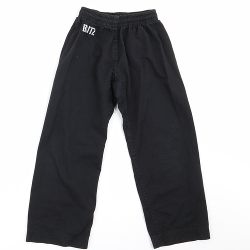 Blitz Boys Black  Canvas Chino Trousers Size 5 Years