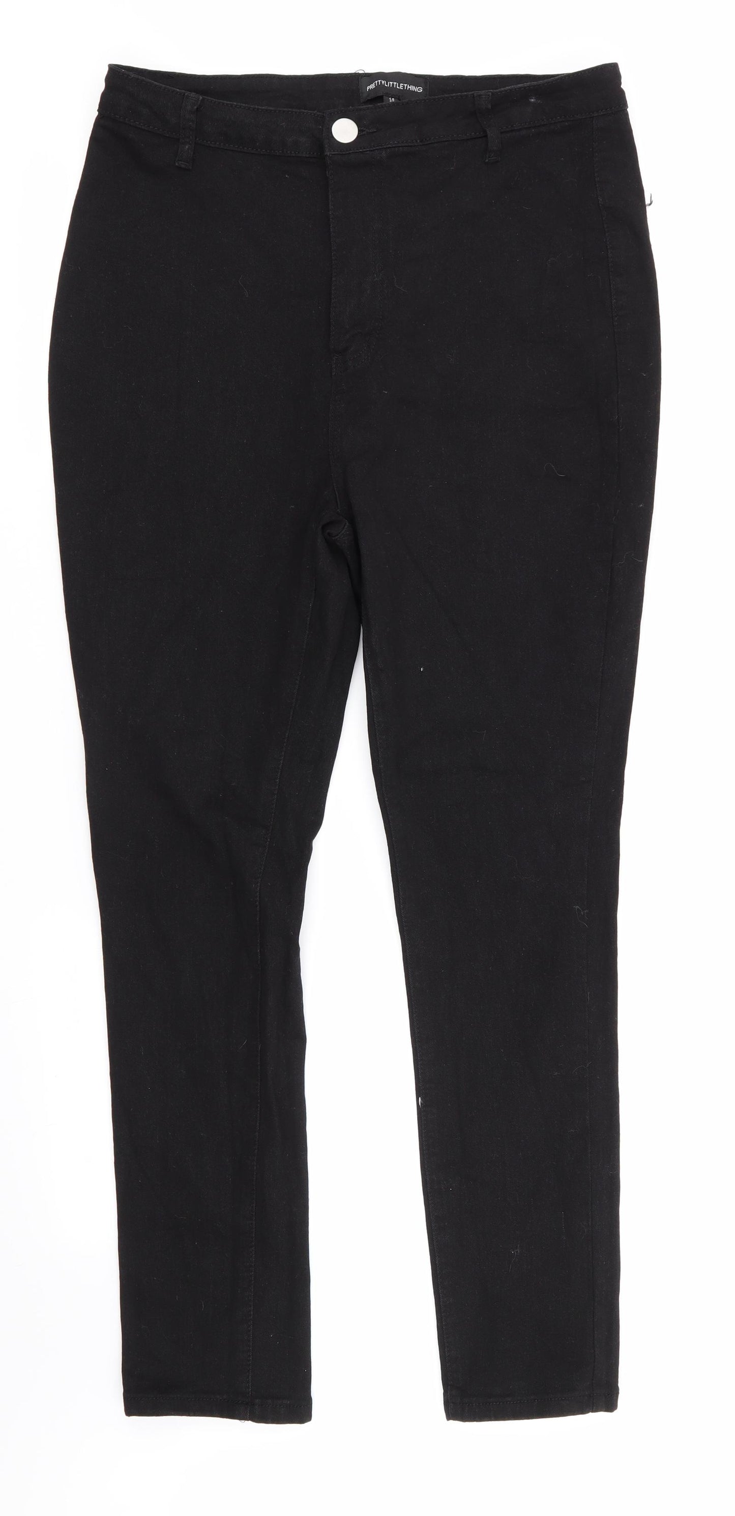 Pretty Little Thing  Womens Black   Straight Jeans Size 14 L28 in