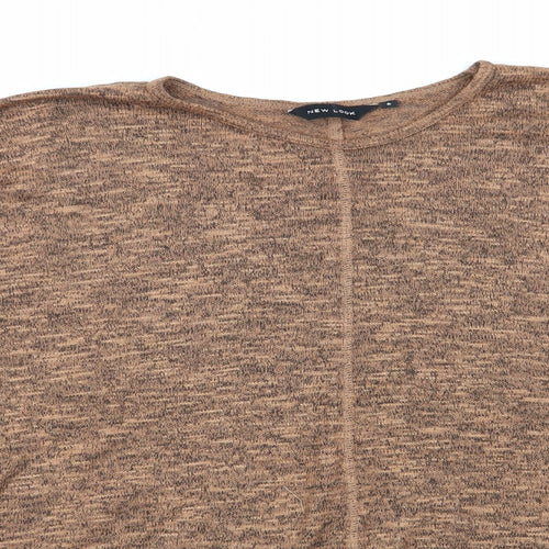 New Look  Womens Orange   Tunic Jumper Size 6  - Vented side hems Orange & Black mix