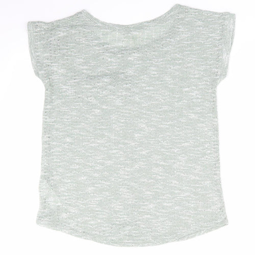 New Look Womens Green   Pullover Jumper Size 10  - Zip Pocket Green & White mix
