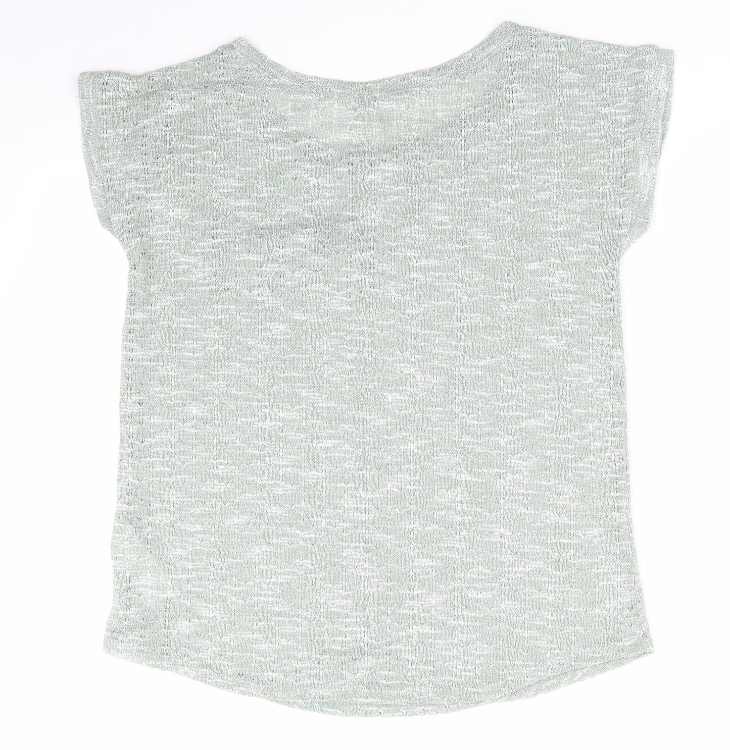 New Look Womens Green   Pullover Jumper Size 10  - Zip Pocket Green & White mix
