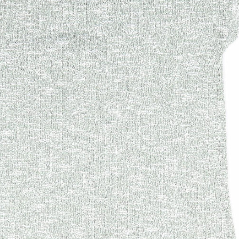 New Look Womens Green   Pullover Jumper Size 10  - Zip Pocket Green & White mix