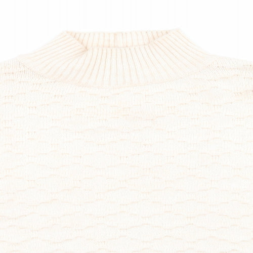 NEXT Womens Ivory   Pullover Jumper Size M  - Honeycombe knit
