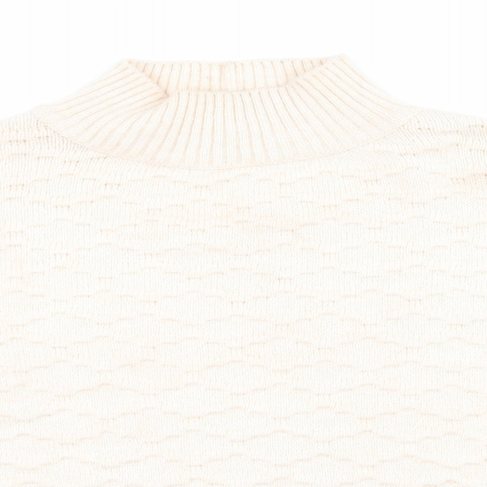 NEXT Womens Ivory   Pullover Jumper Size M  - Honeycombe knit