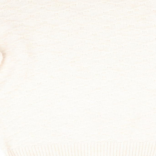 NEXT Womens Ivory   Pullover Jumper Size M  - Honeycombe knit