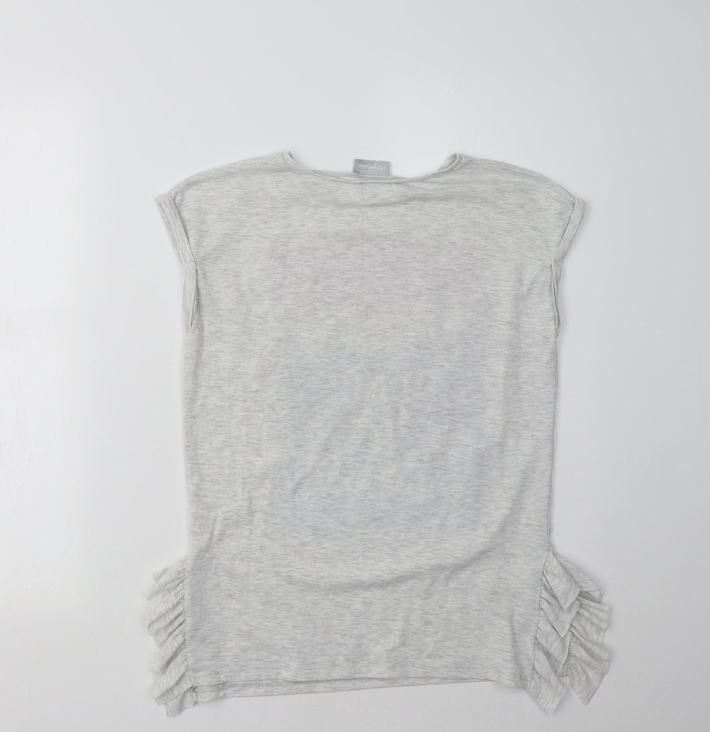 Matalan Girls Grey   Basic Polo Size 12 Years  - Unicorns Dance
