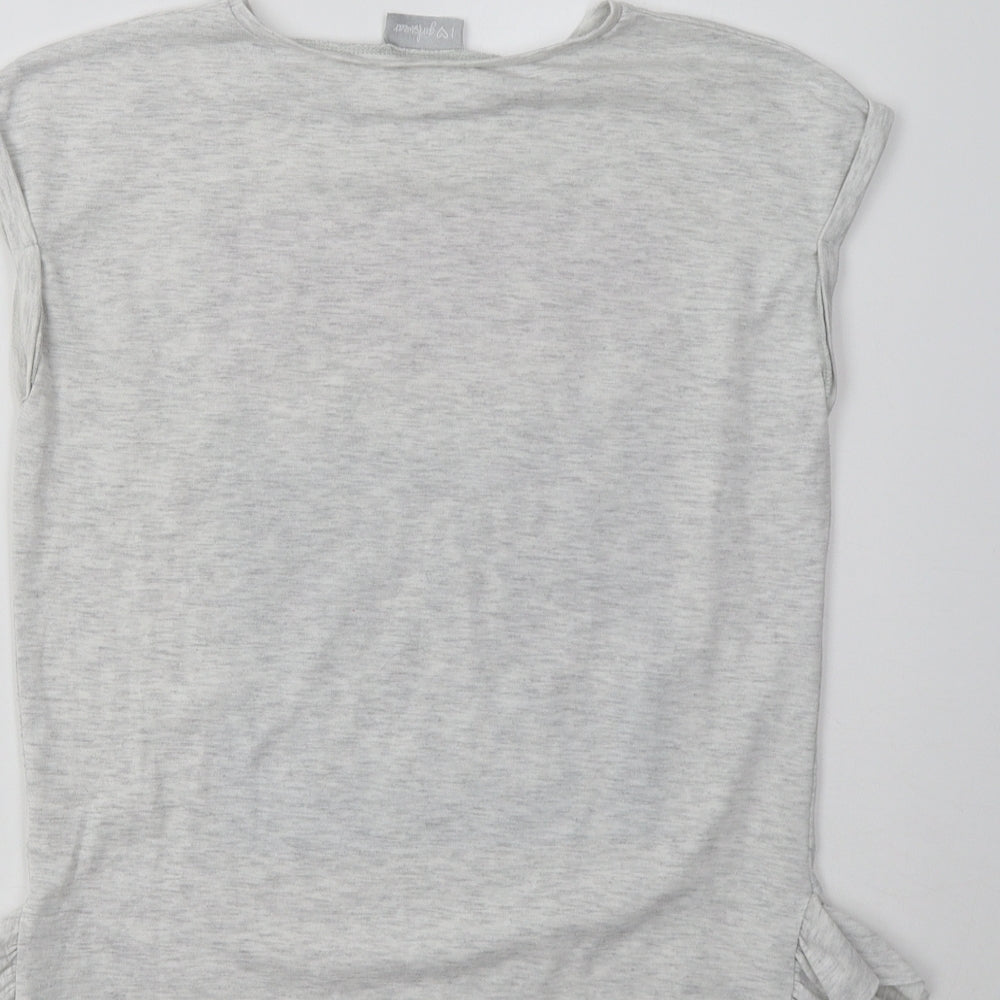Matalan Girls Grey   Basic Polo Size 12 Years  - Unicorns Dance