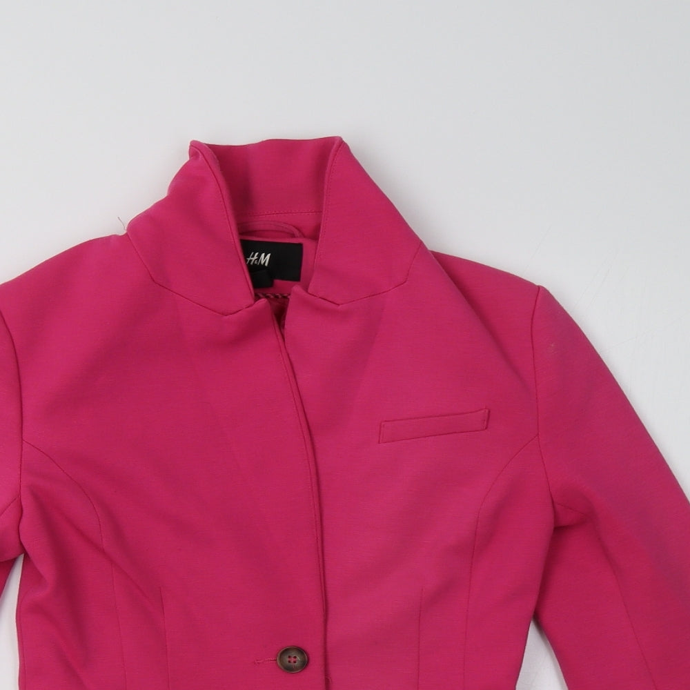 H&M Womens Pink   Jacket Blazer Size 6