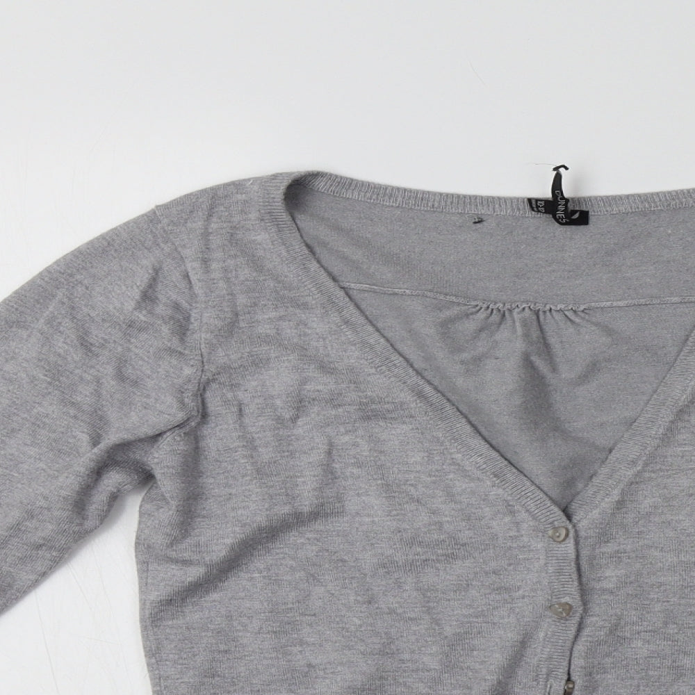 Dunnes Womens Grey   Cardigan Jumper Size 10