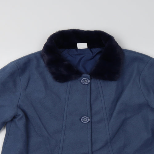 Gabriella Vicenza Womens Blue   Overcoat Coat Size 12