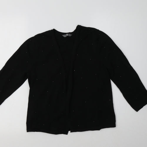 BHS Womens Black   Cardigan Jumper Size 14
