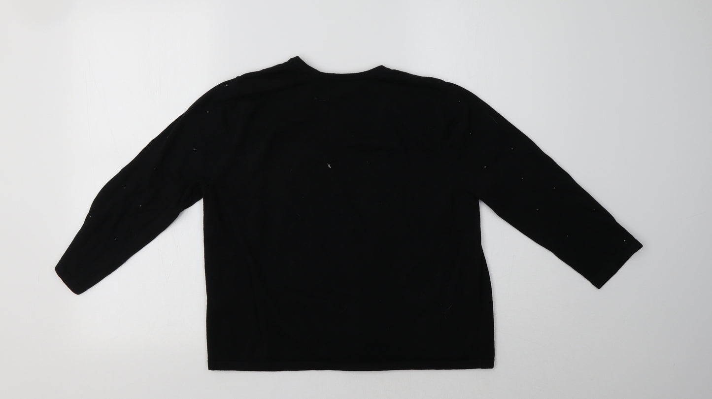 BHS Womens Black   Cardigan Jumper Size 14