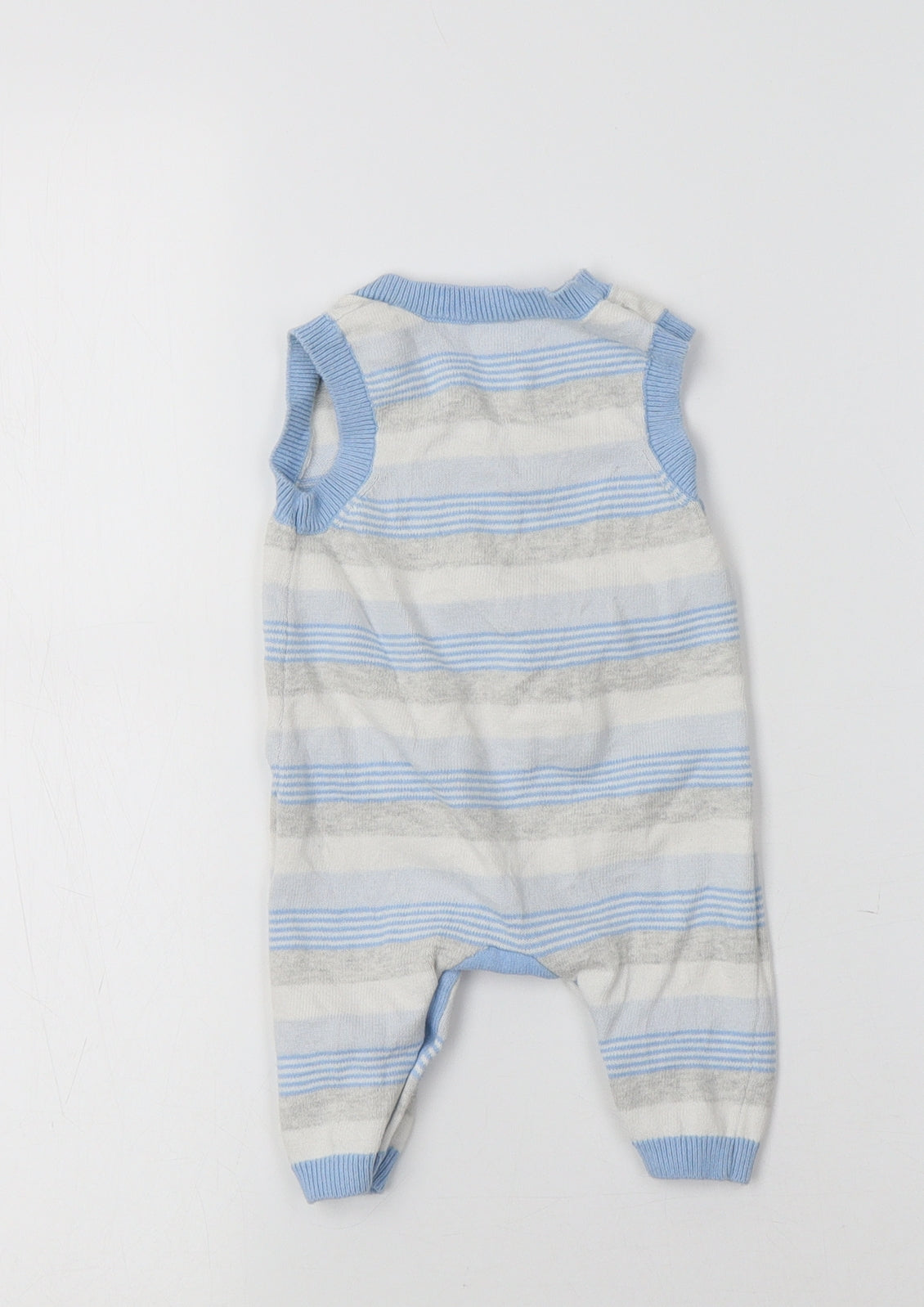 Mothercare Baby Blue Striped  Babygrow One-Piece Size 0-3 Months