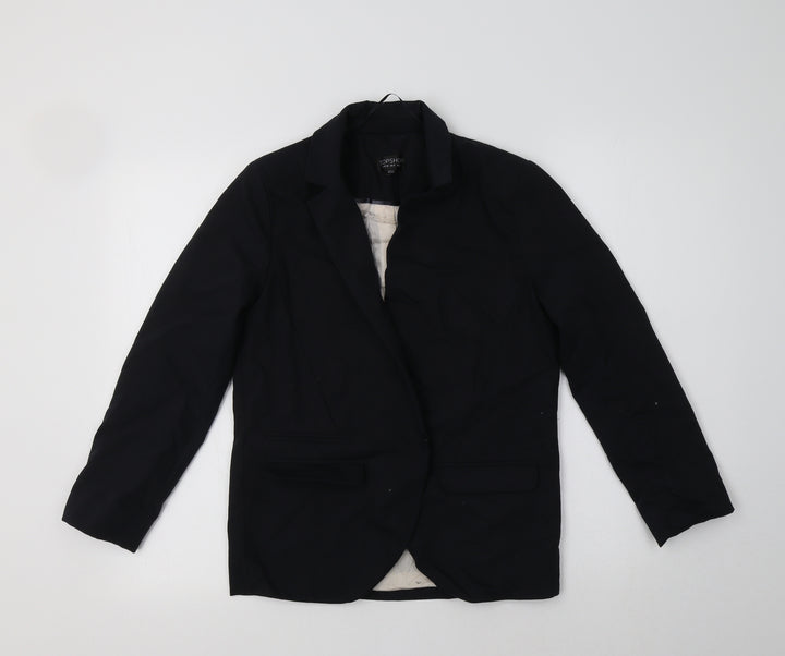 Topshop Womens Blue Jacket Blazer Size 8