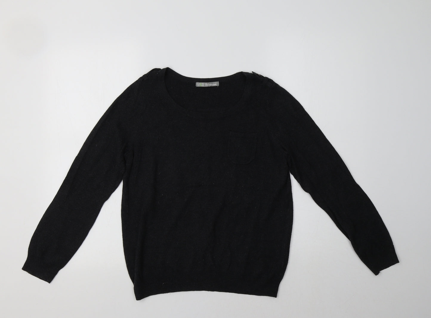 M&S Womens Grey   Pullover Jumper Size 12
