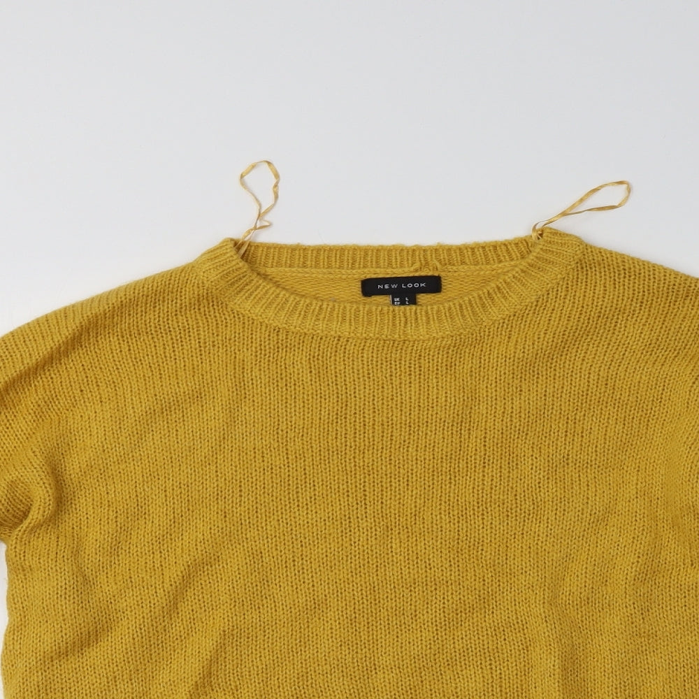 New Look Womens Yellow   Pullover Jumper Size L