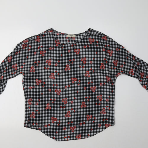 Papaya Womens Grey Check  Basic Blouse Size 10