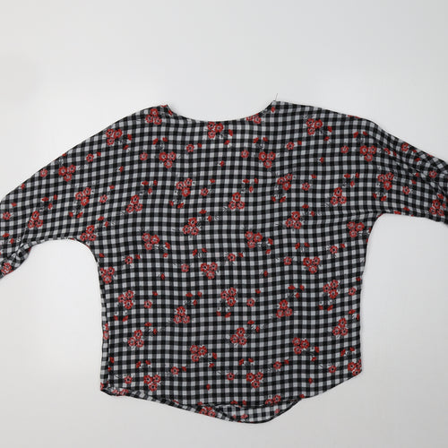 Papaya Womens Grey Check  Basic Blouse Size 10