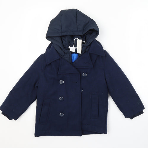Jasper Conran Boys Blue   Pea Coat Coat Size 3-4 Years