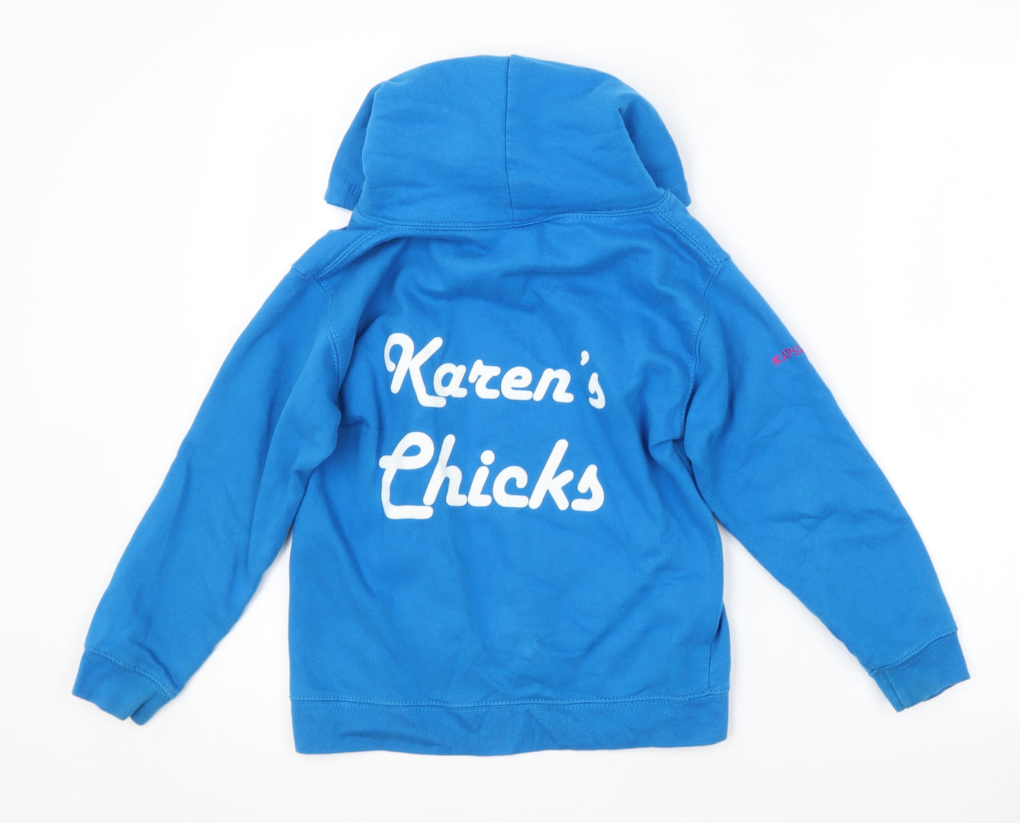 Preworn Girls Blue   Pullover Hoodie Size 7-8 Years
