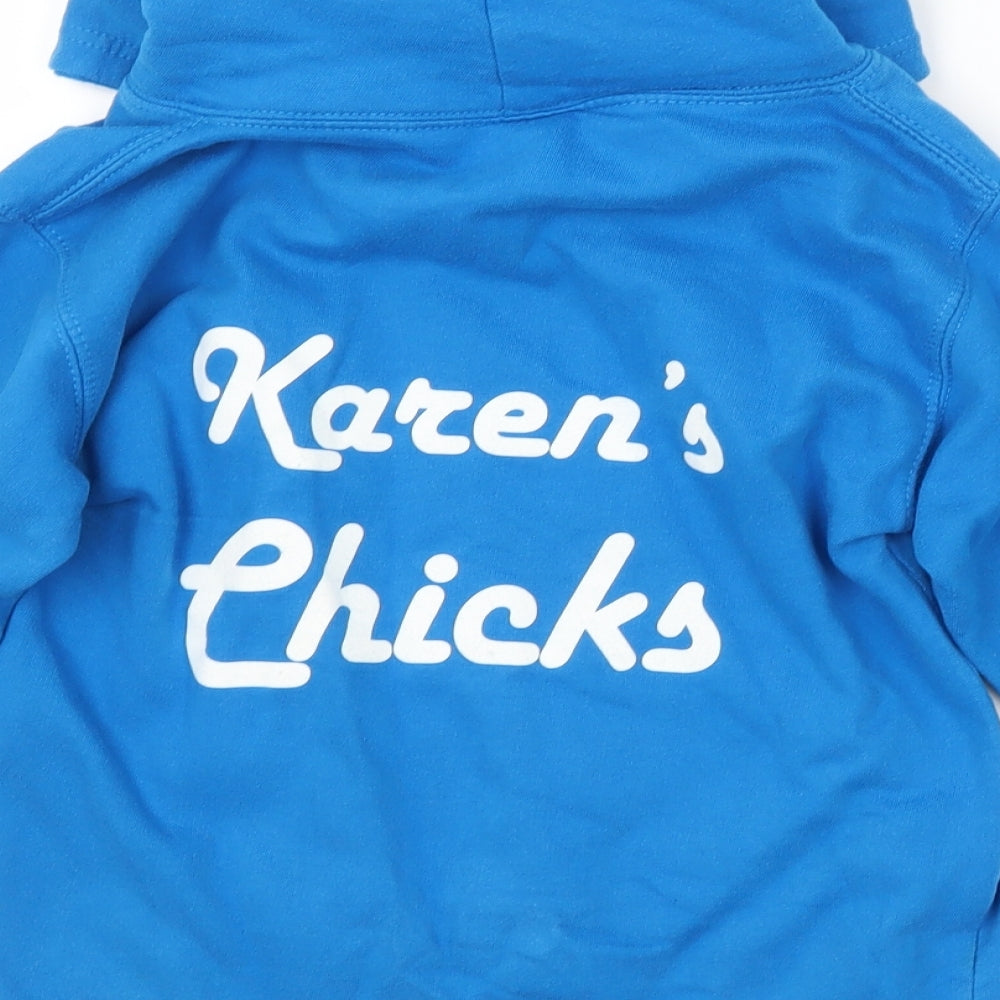 Preworn Girls Blue   Pullover Hoodie Size 7-8 Years