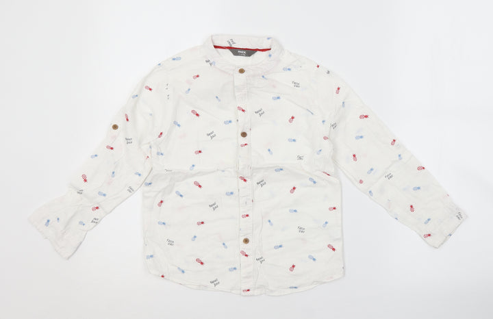 MAX Boys White Spotted  Basic Button-Up Size 7-8 Years