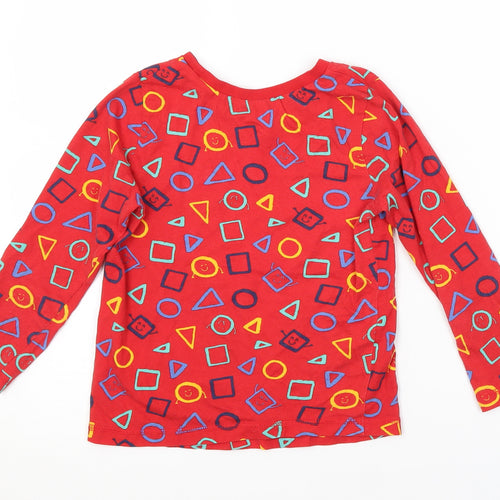 George Boys Red Geometric   Pyjama Top Size 5 Years