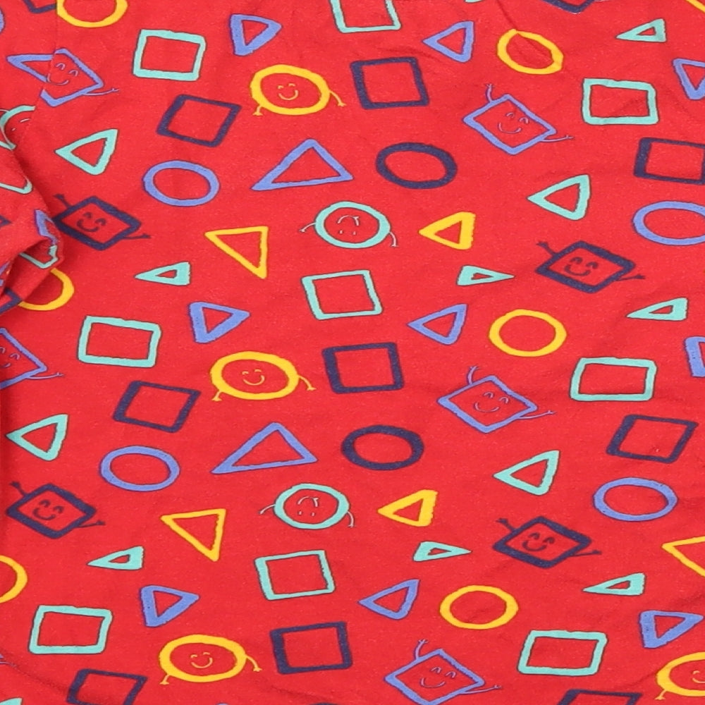 George Boys Red Geometric   Pyjama Top Size 5 Years