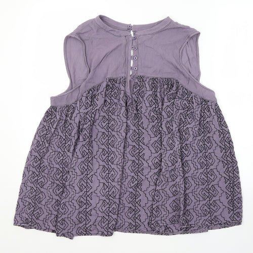 NEXT Womens Purple Argyle/Diamond  Basic Blouse Size 14
