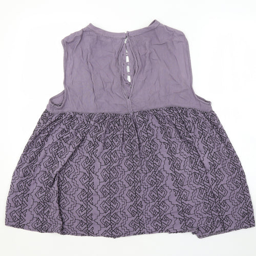 NEXT Womens Purple Argyle/Diamond  Basic Blouse Size 14