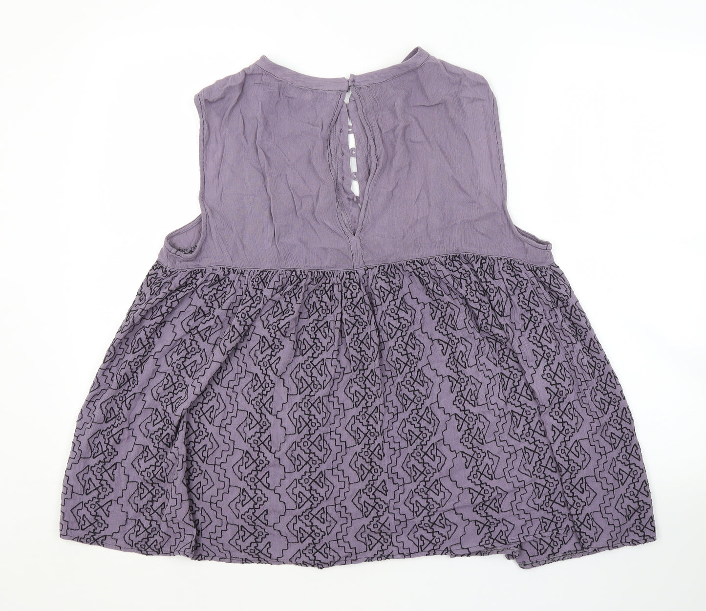 NEXT Womens Purple Argyle/Diamond  Basic Blouse Size 14