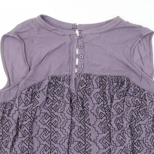 NEXT Womens Purple Argyle/Diamond  Basic Blouse Size 14