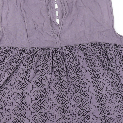 NEXT Womens Purple Argyle/Diamond  Basic Blouse Size 14