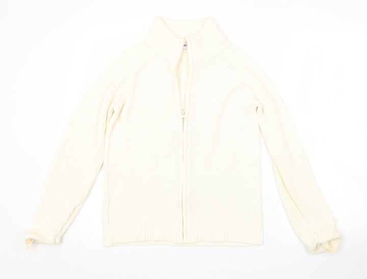 Bonmarché Womens Yellow Full Zip Jumper Size XS