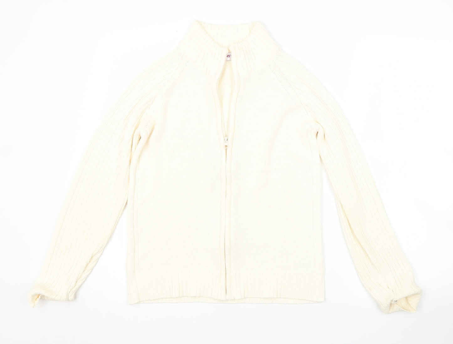 Bonmarché Womens Yellow   Full Zip Jumper Size XS