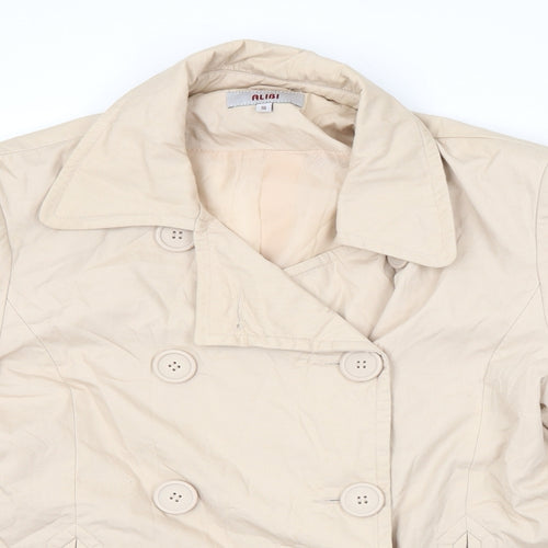 ALIBI Womens Beige   Pea Coat Coat Size 16
