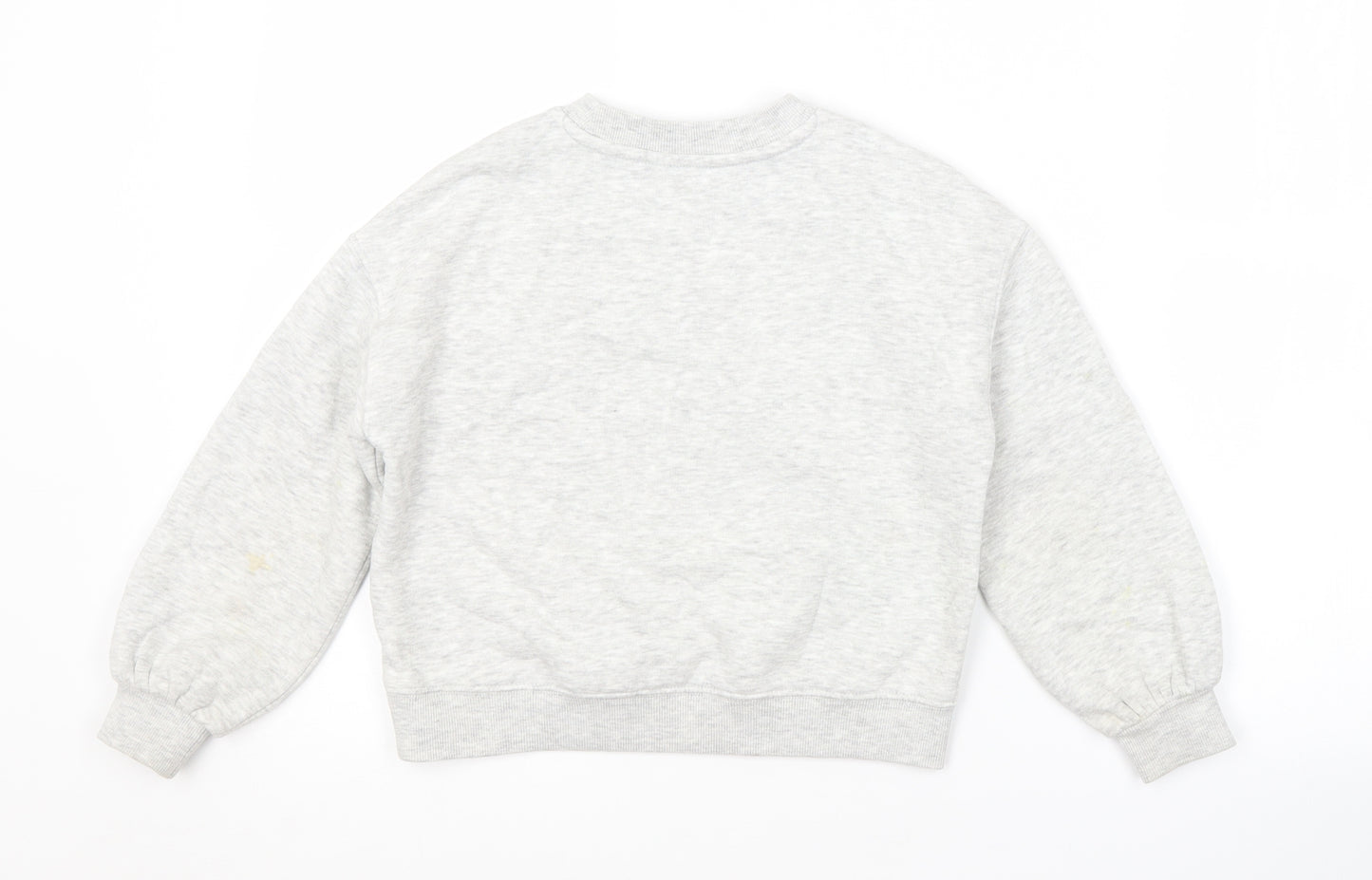 M&S Girls Grey   Pullover Sweatshirt Size 6-7 Years