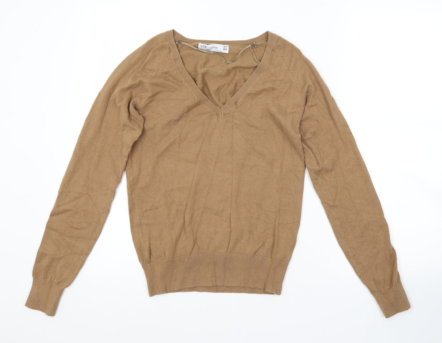 Zara Womens Brown   Pullover Jumper Size M
