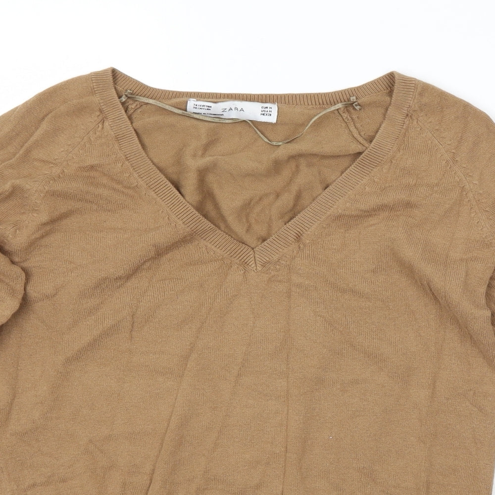 Zara Womens Brown   Pullover Jumper Size M