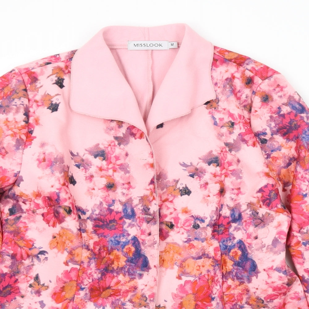 MissLook Womens Pink Floral  Jacket  Size M