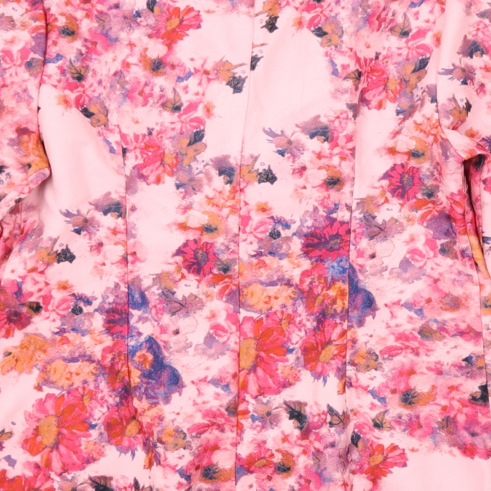 MissLook Womens Pink Floral  Jacket  Size M