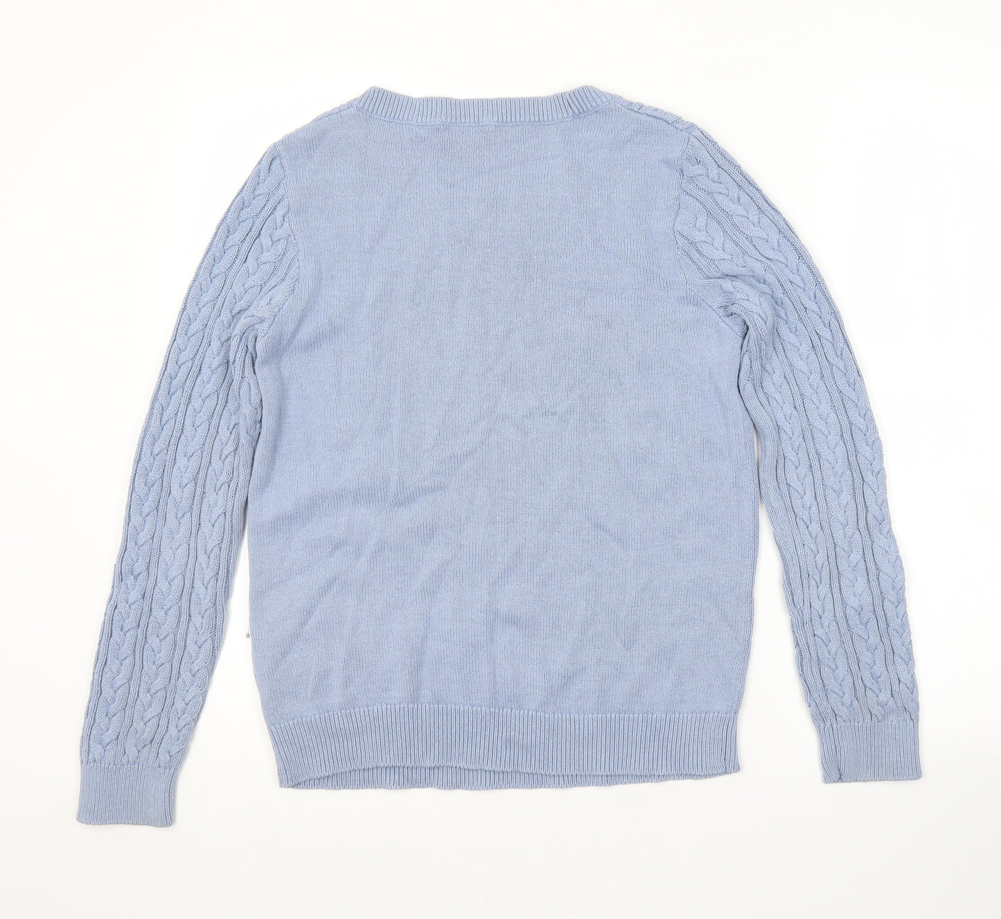 H&M Womens Blue Striped  Pullover Jumper Size M