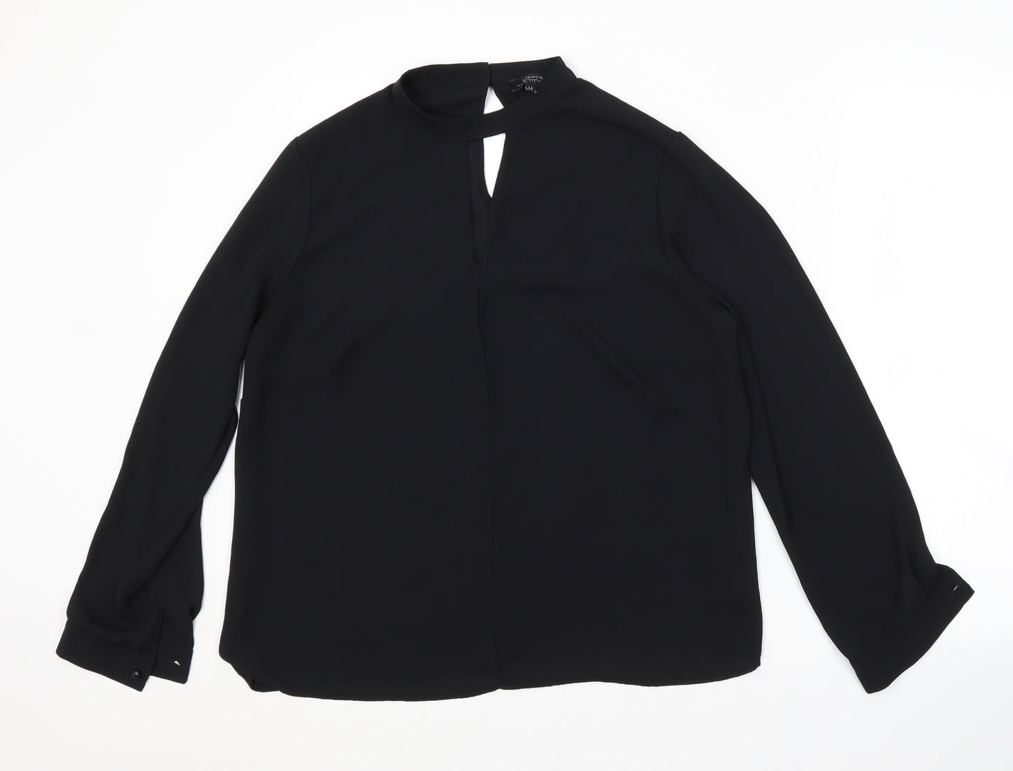 Papaya Womens Black   Basic Blouse Size 14