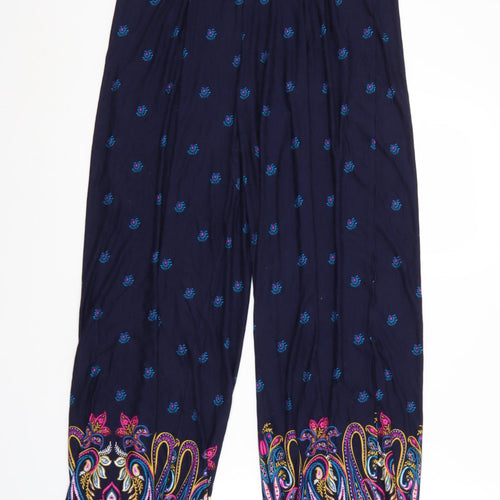 George Womens Blue Paisley  Bloomer Trousers Size 12 L28 in