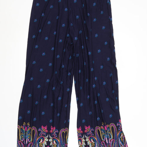 George Womens Blue Paisley  Bloomer Trousers Size 12 L28 in