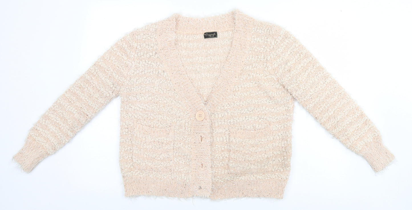 Preworn Womens Beige   Cardigan Jumper Size L
