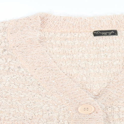 Preworn Womens Beige   Cardigan Jumper Size L